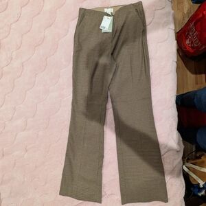 H&M Brown Houndstooth Flare pants NWT - 6